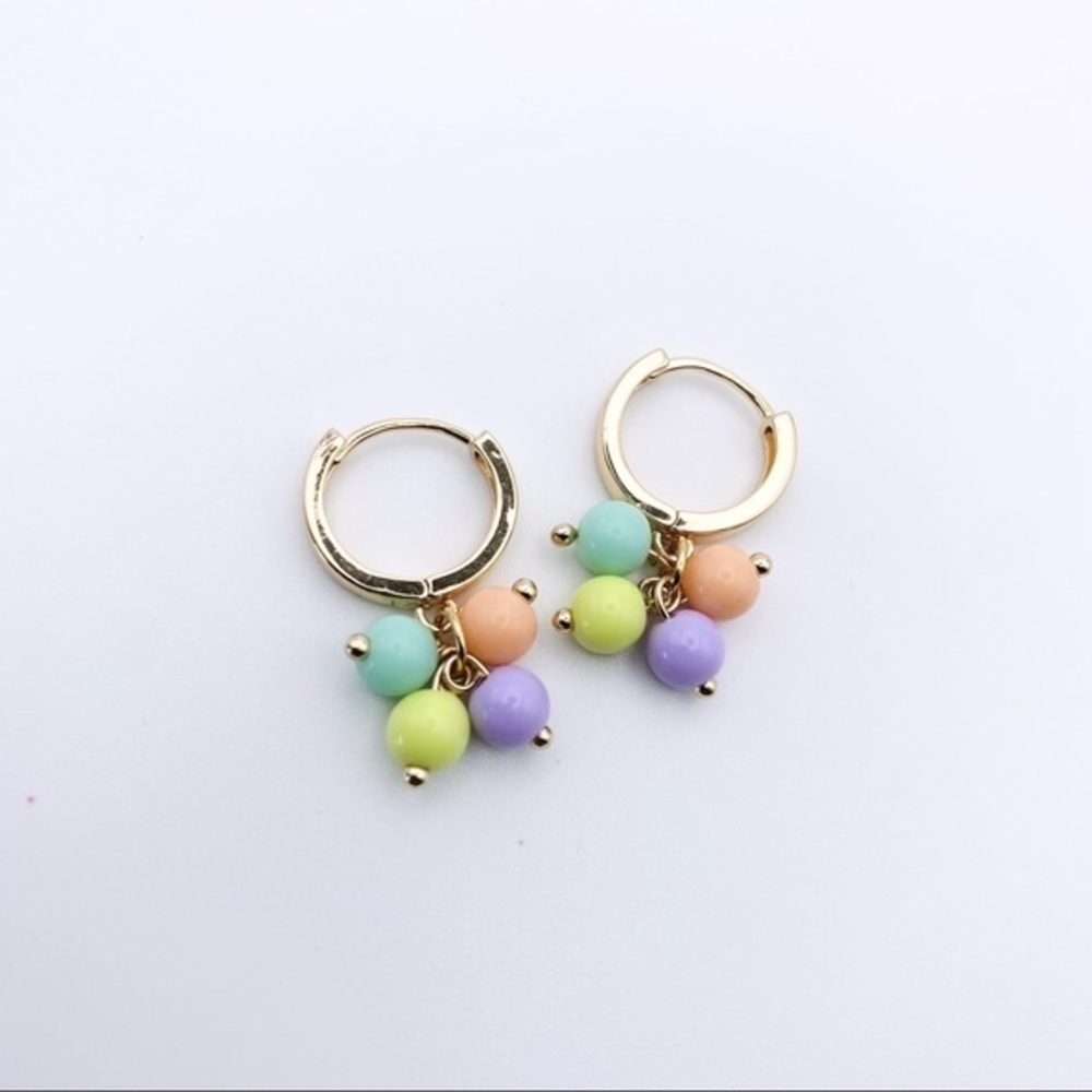 PASTEL Bead Hoops
